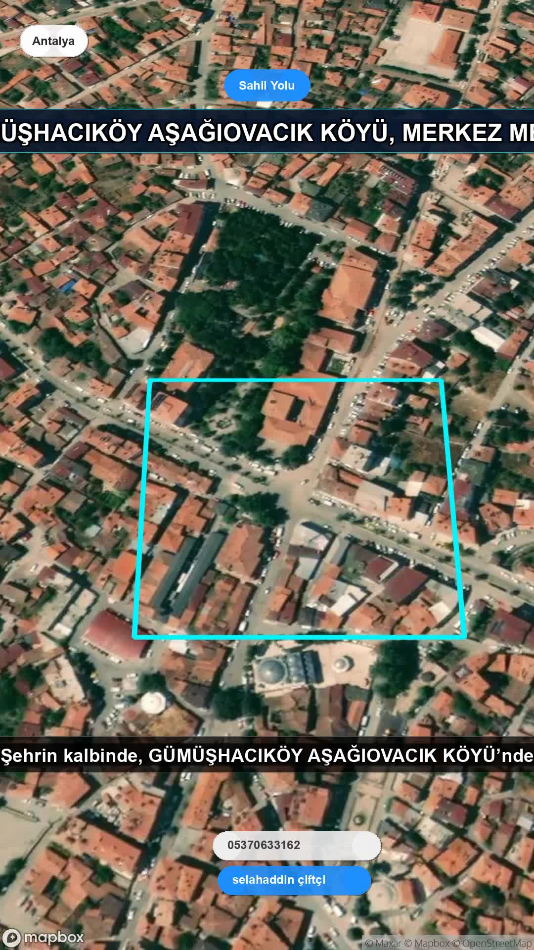 GÜMÜŞHACIKÖY AŞAĞIOVACIK KÖYÜ, MERKEZ MEVKİİ